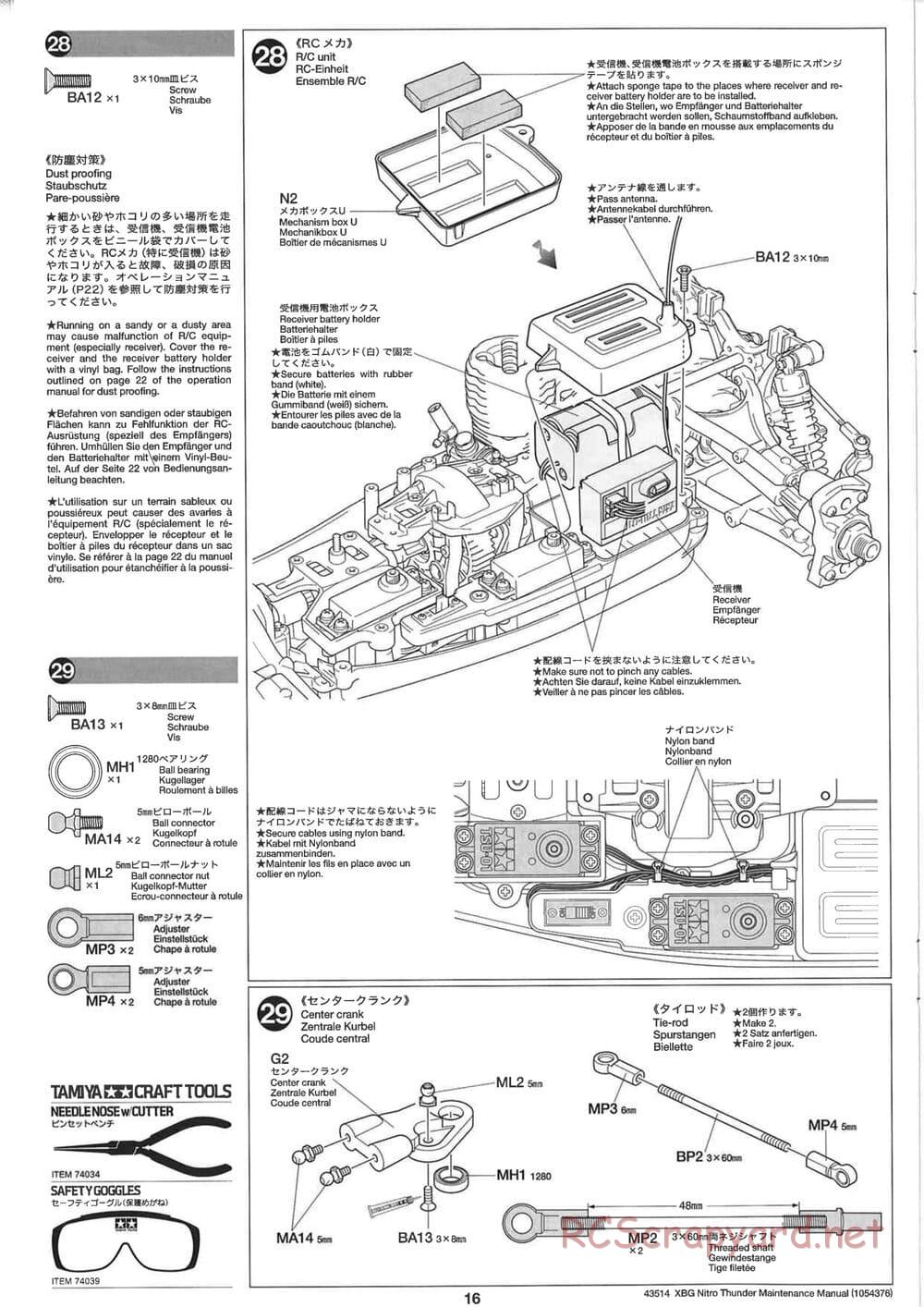 Tamiya - Nitro Thunder - NDF-01 Chassis - Manual - Page 16