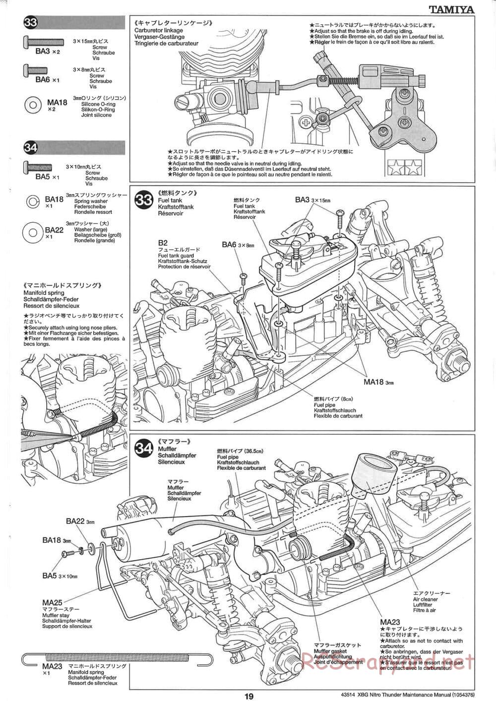 Tamiya - Nitro Thunder - NDF-01 Chassis - Manual - Page 19