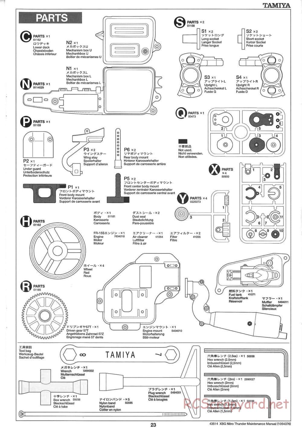 Tamiya - Nitro Thunder - NDF-01 Chassis - Manual - Page 23