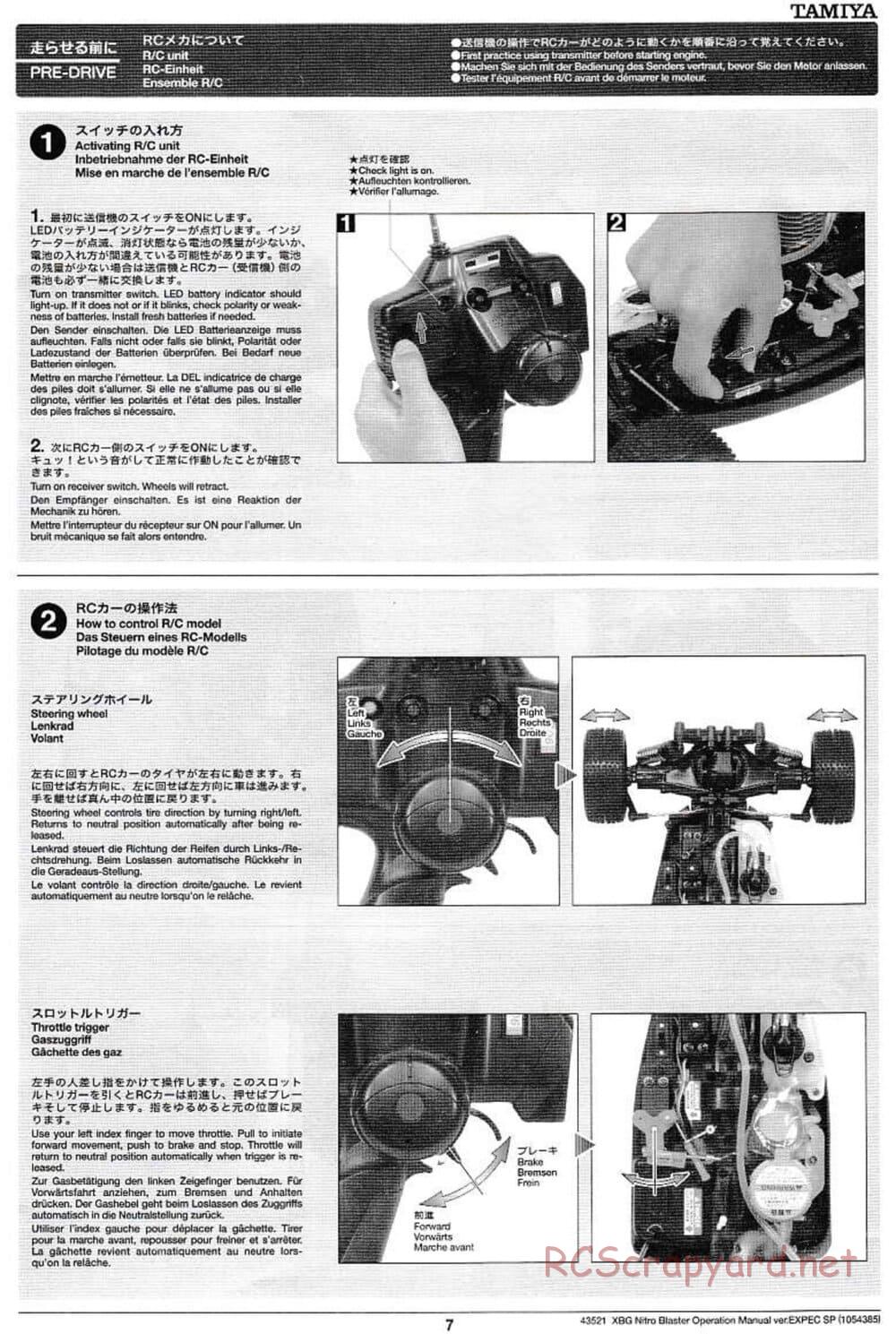 Tamiya - Nitro Blaster - NDF-01 - Operating Manual - Page 7