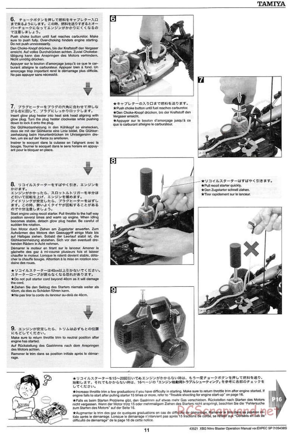 Tamiya - Nitro Blaster - NDF-01 - Operating Manual - Page 11