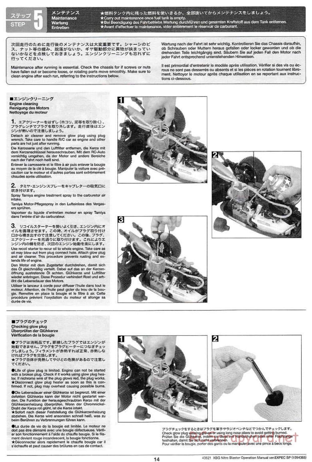 Tamiya - Nitro Blaster - NDF-01 - Operating Manual - Page 14