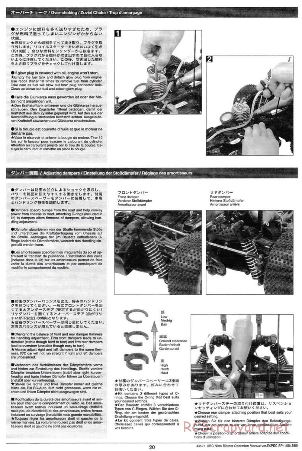 Tamiya - Nitro Blaster - NDF-01 - Operating Manual - Page 20