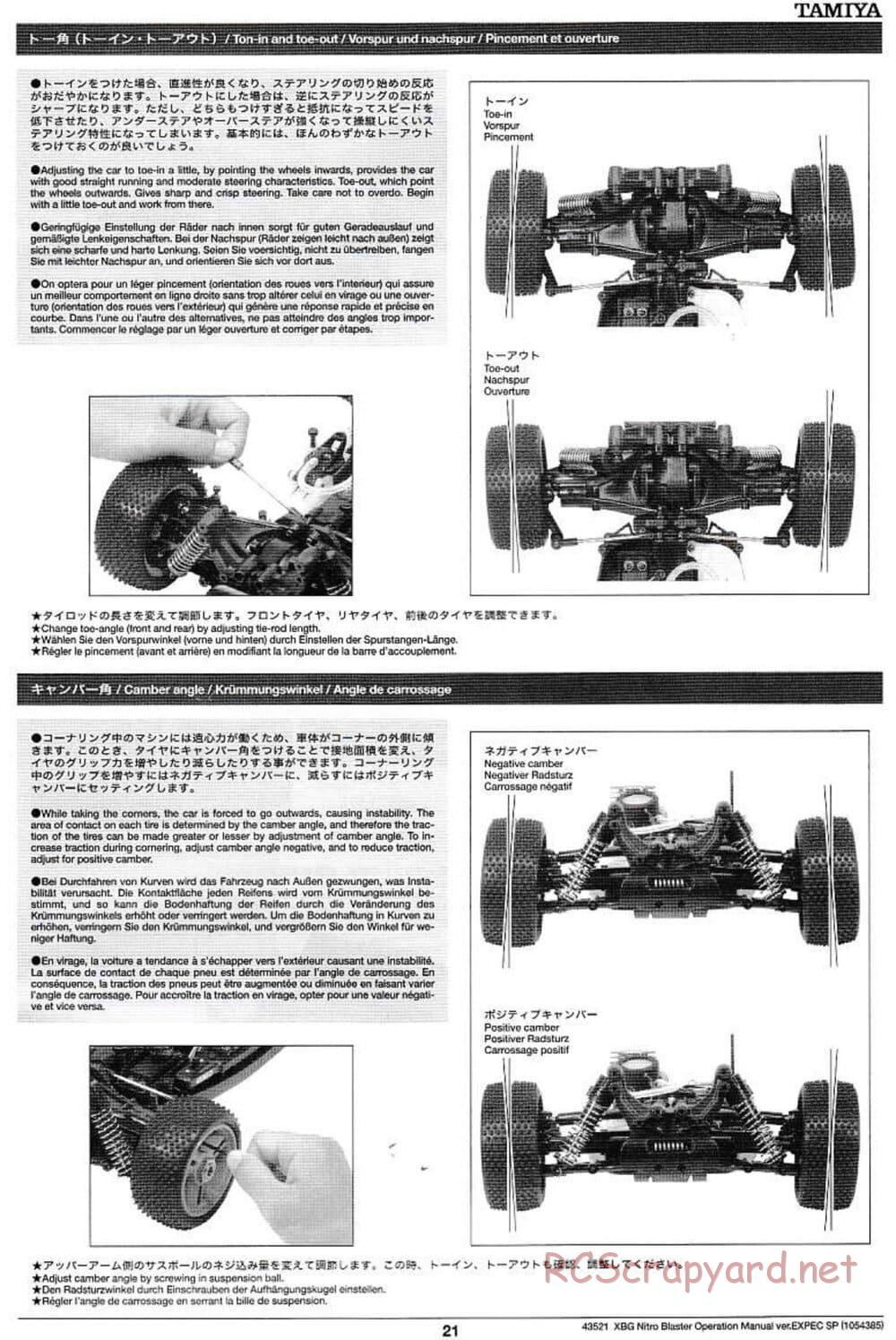 Tamiya - Nitro Blaster - NDF-01 - Operating Manual - Page 21
