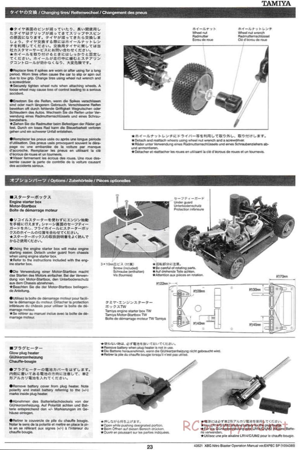 Tamiya - Nitro Blaster - NDF-01 - Operating Manual - Page 23