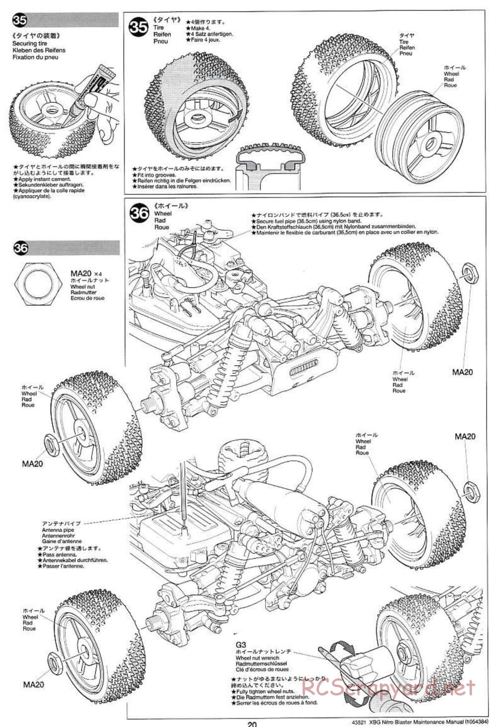 Tamiya - Nitro Blaster - NDF-01 - Maintenance Manual - Page 20
