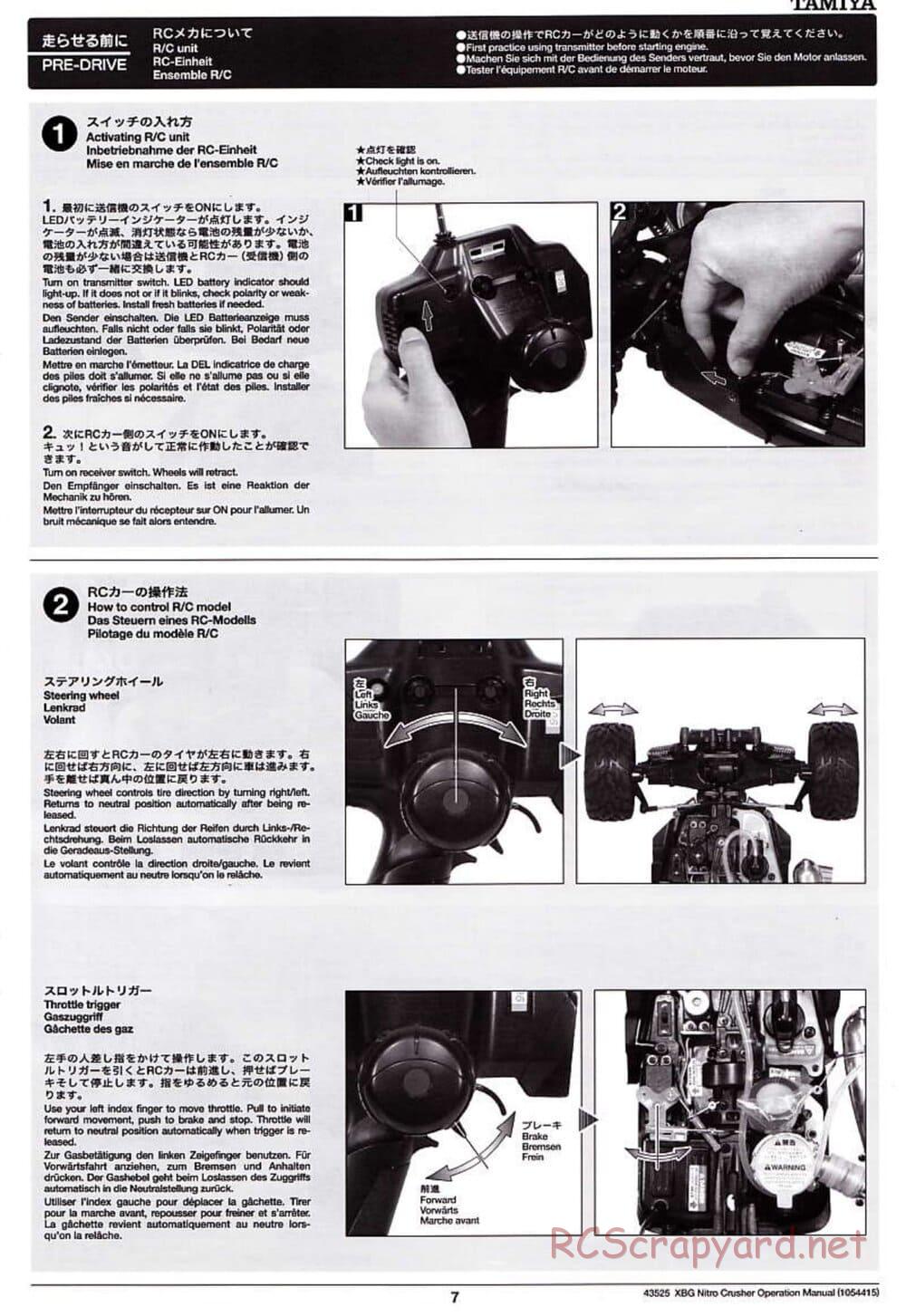 Tamiya - Nitro Crusher - NDF-01T - Operating Manual - Page 7