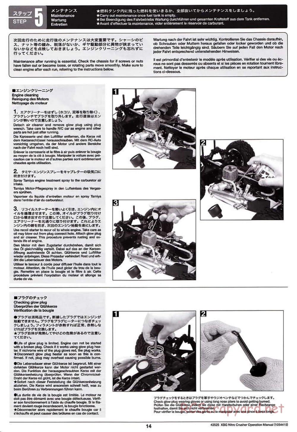 Tamiya - Nitro Crusher - NDF-01T - Operating Manual - Page 14