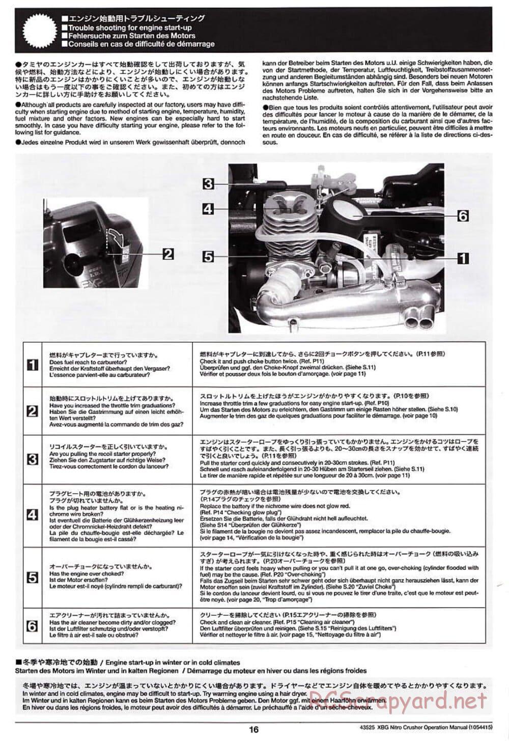Tamiya - Nitro Crusher - NDF-01T - Operating Manual - Page 16