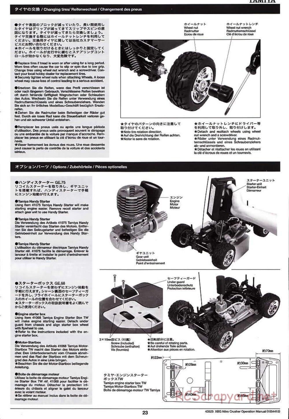 Tamiya - Nitro Crusher - NDF-01T - Operating Manual - Page 23