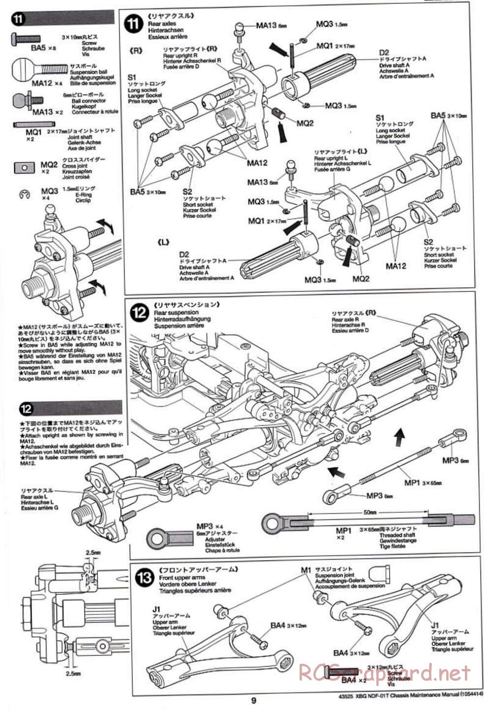 Tamiya - Nitro Crusher - NDF-01T - Maintenance Manual - Page 9