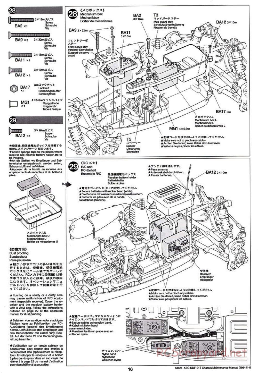 Tamiya - Nitro Crusher - NDF-01T - Maintenance Manual - Page 16