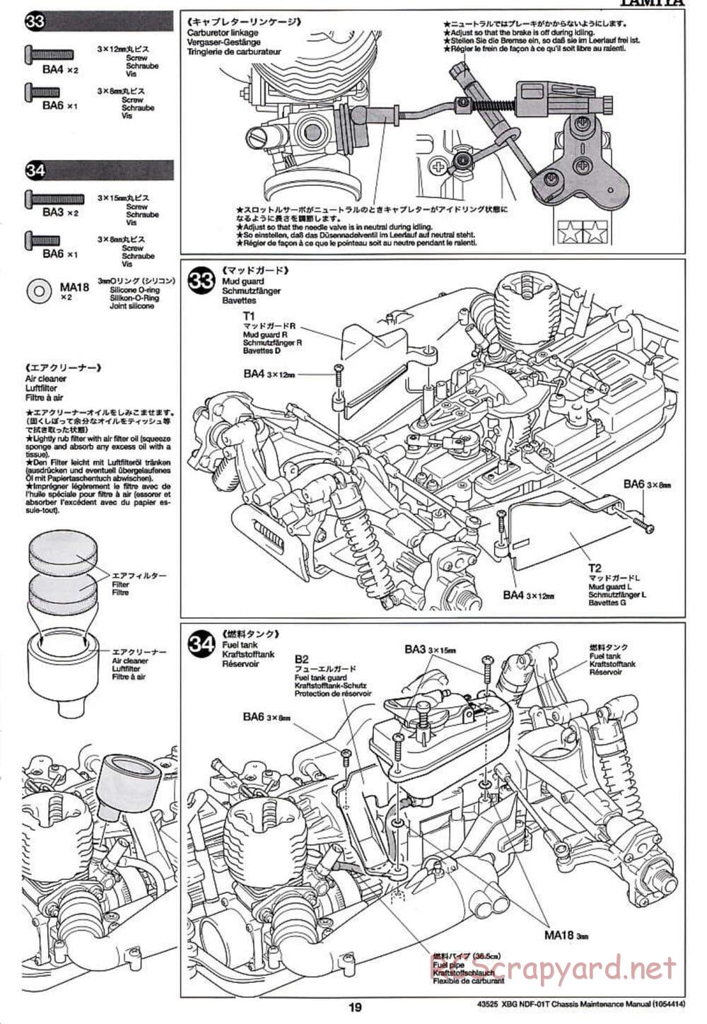 Tamiya - Nitro Crusher - NDF-01T - Maintenance Manual - Page 19