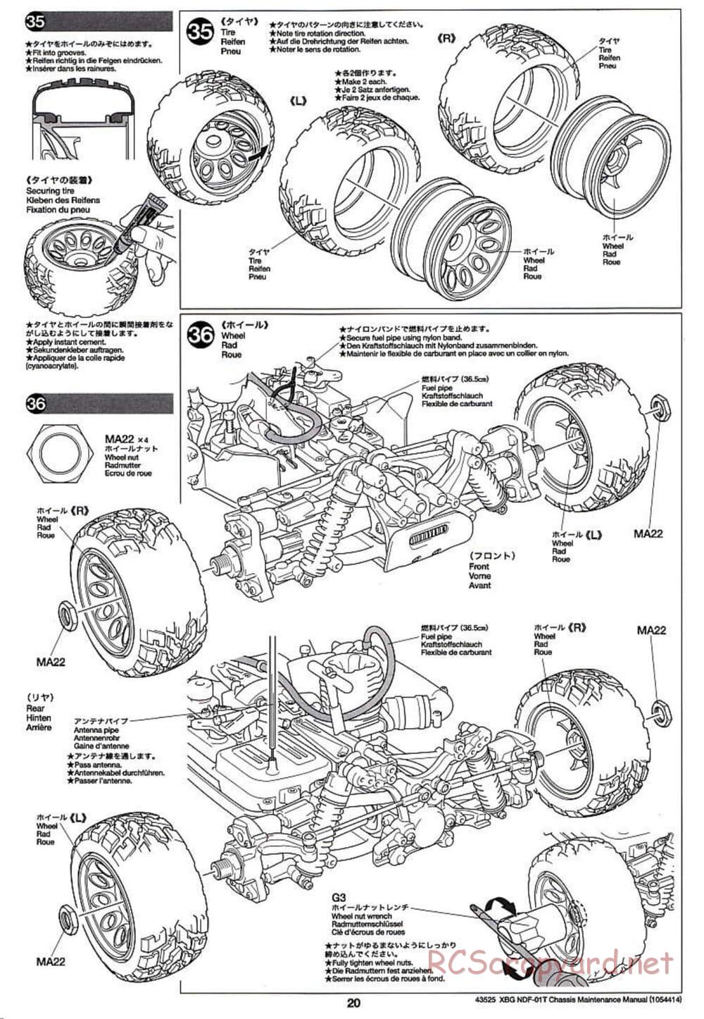 Tamiya - Nitro Crusher - NDF-01T - Maintenance Manual - Page 20
