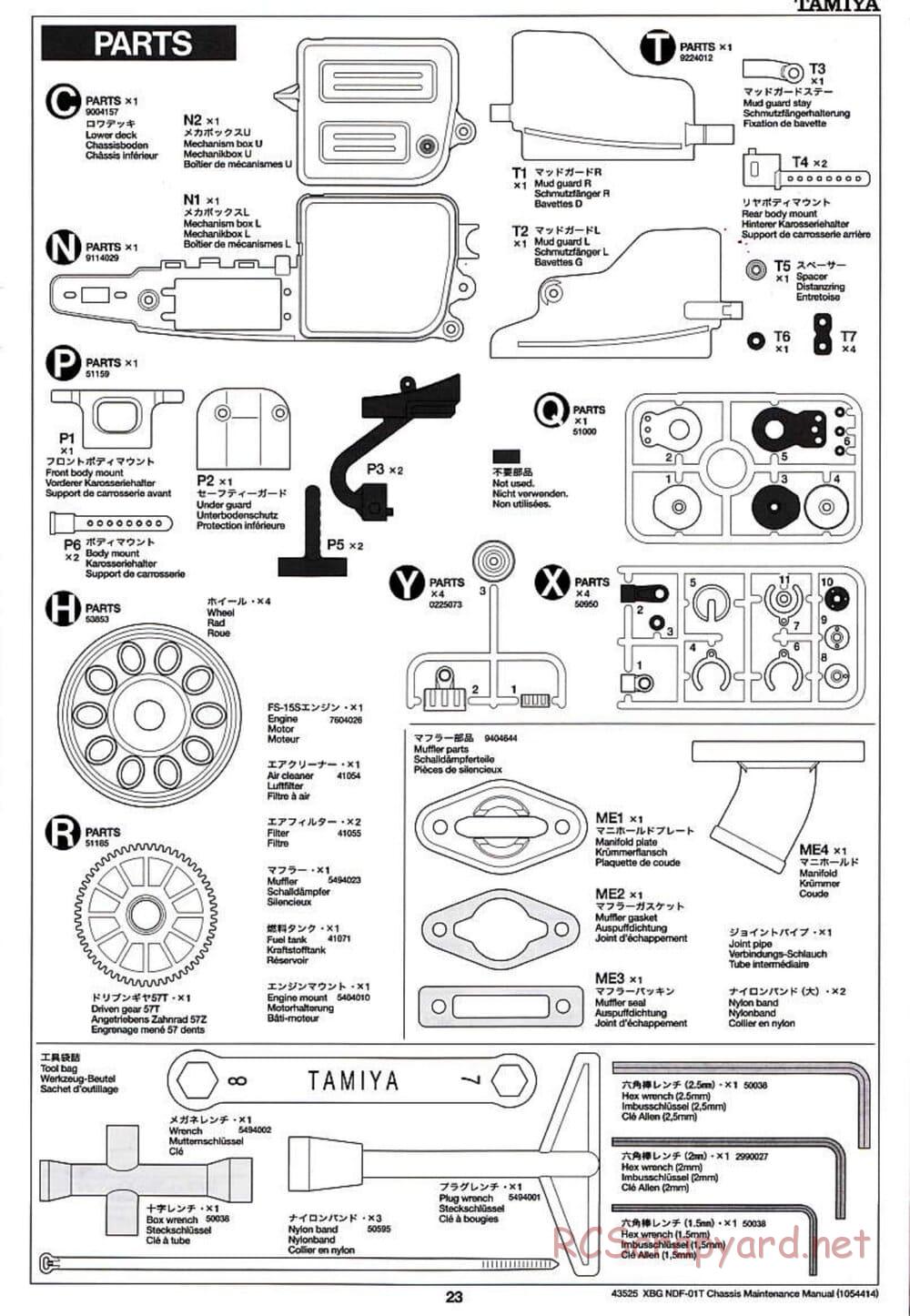 Tamiya - Nitro Crusher - NDF-01T - Maintenance Manual - Page 23