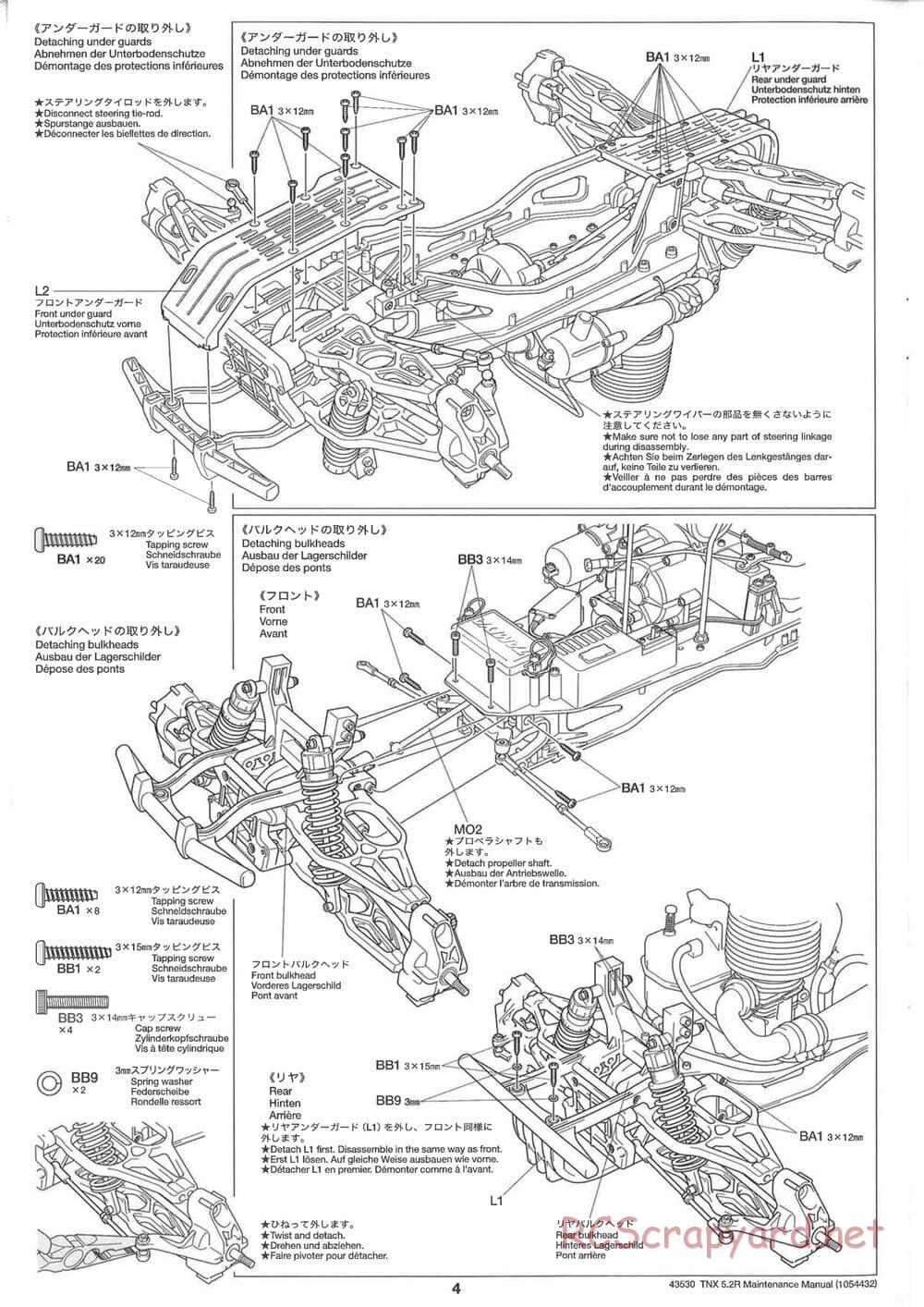 Tamiya - TNX 5.2R - TGM-04 - Maintenance Manual - Page 4