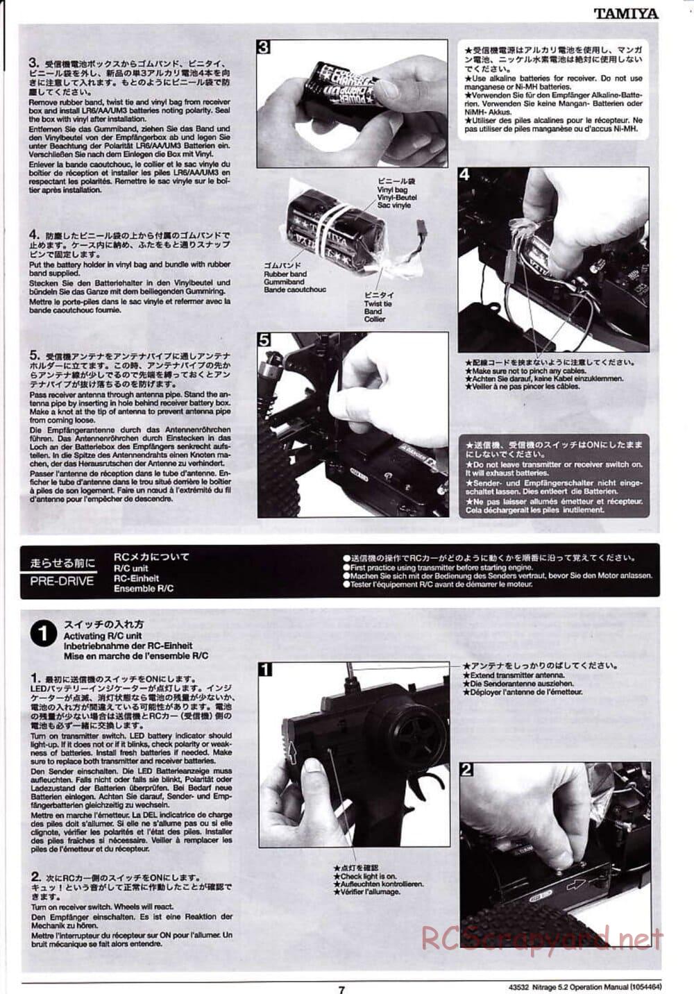 Tamiya - Nitrage 5.2 - Operating Manual - Page 7