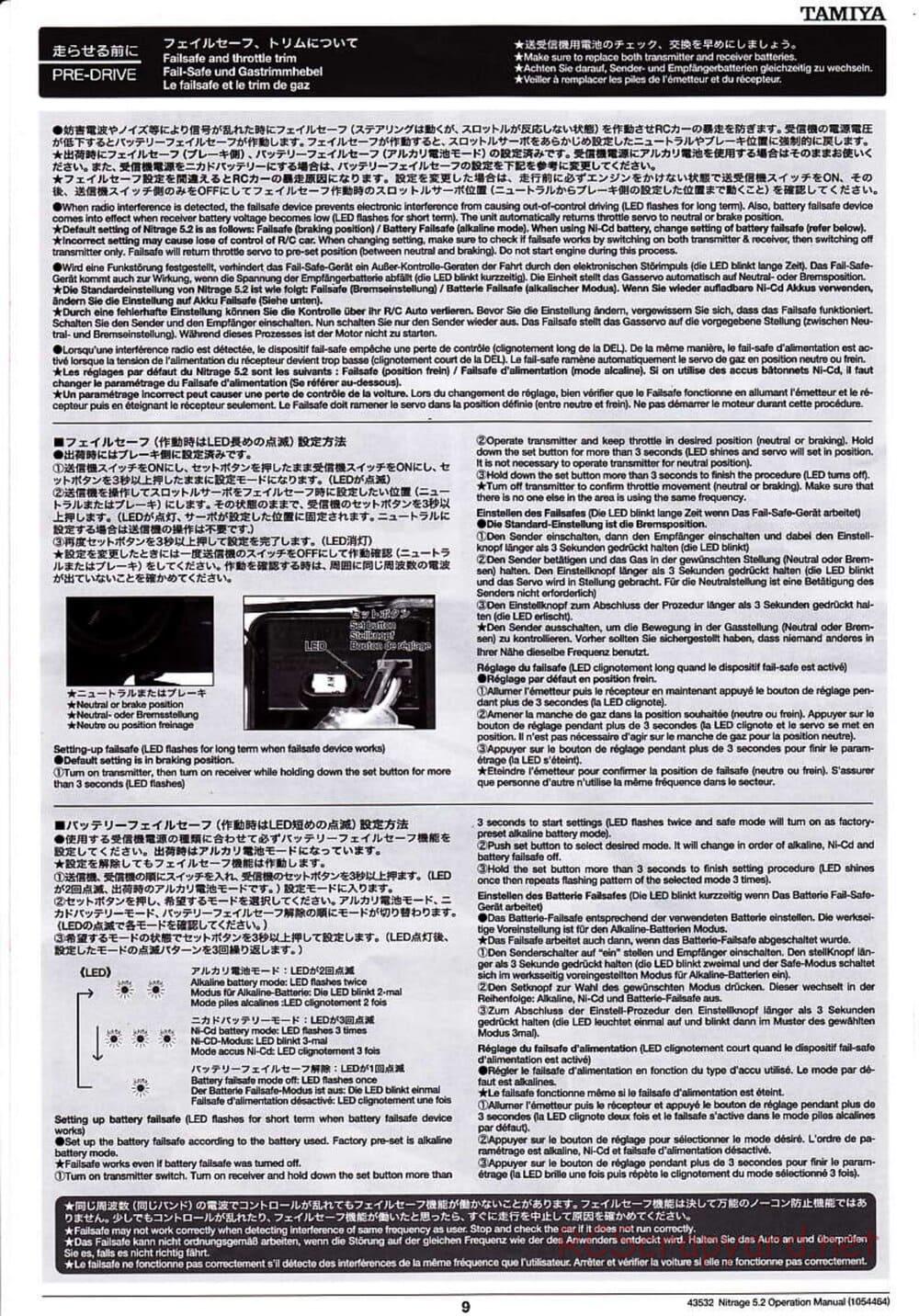 Tamiya - Nitrage 5.2 - Operating Manual - Page 9