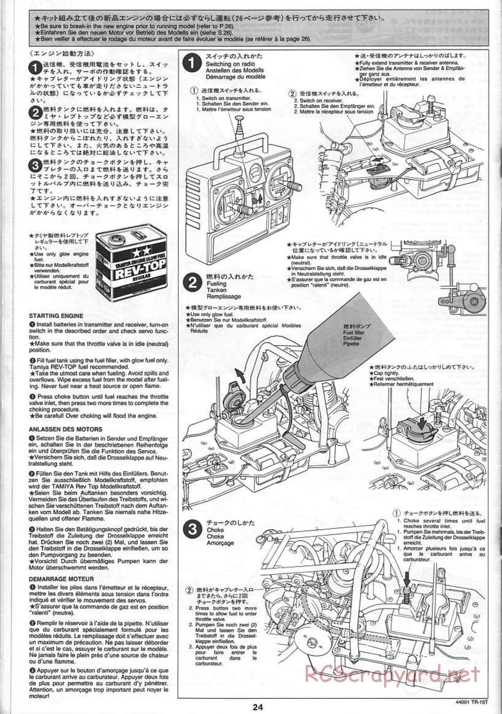 Tamiya - Stadium Racing Truck TR-15T Chassis - Manual - Page 24