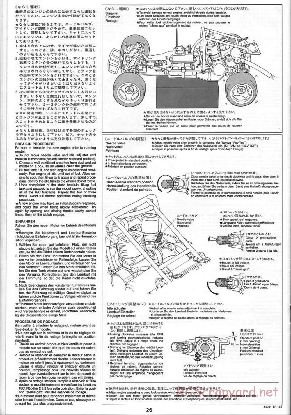 Tamiya - Stadium Racing Truck TR-15T Chassis - Manual - Page 26