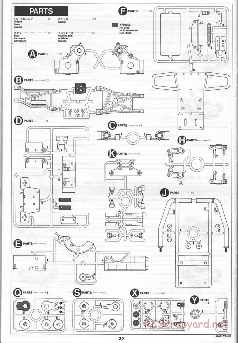 Tamiya - Stadium Racing Truck TR-15T Chassis - Manual - Page 32