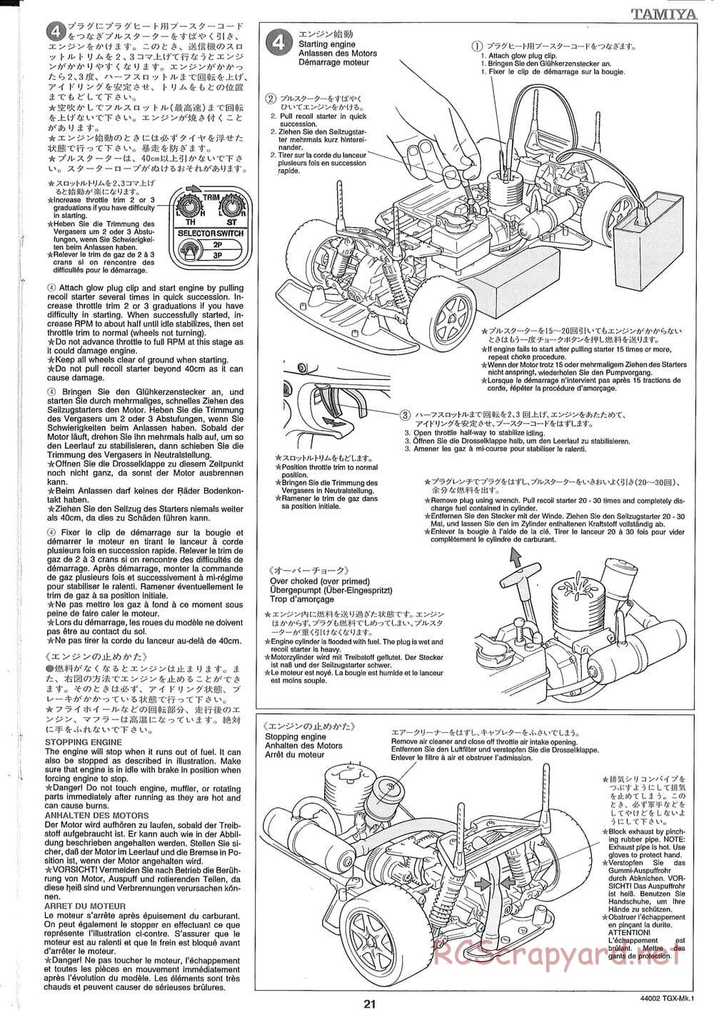 Tamiya - TGX Mk.1 TS Chassis Chassis - Manual - Page 21