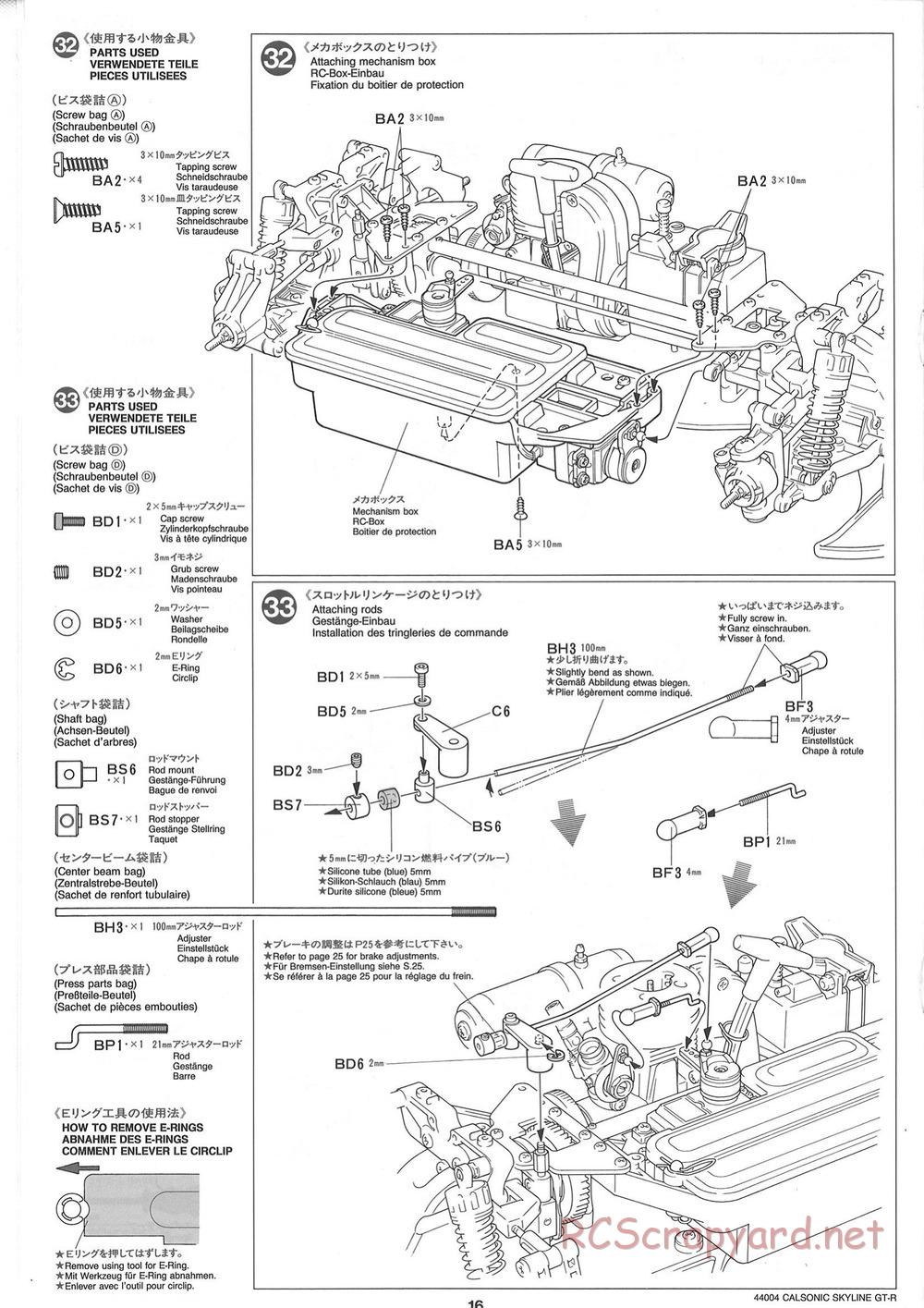 Tamiya - Calsonic GT-R - TGX Mk.1 Chassis - Manual - Page 16
