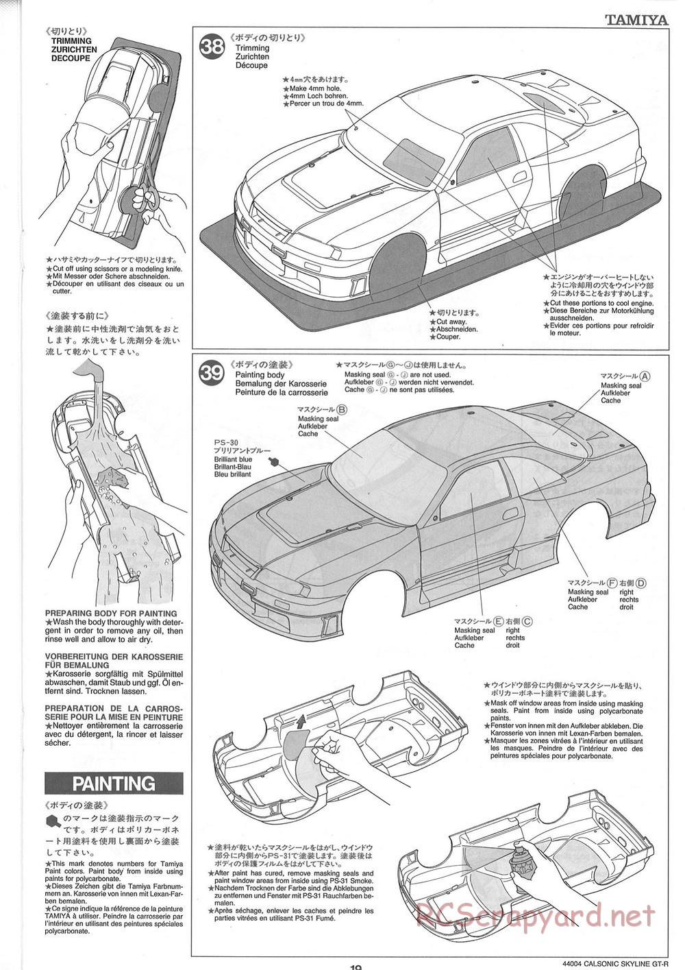 Tamiya - Calsonic GT-R - TGX Mk.1 Chassis - Manual - Page 19