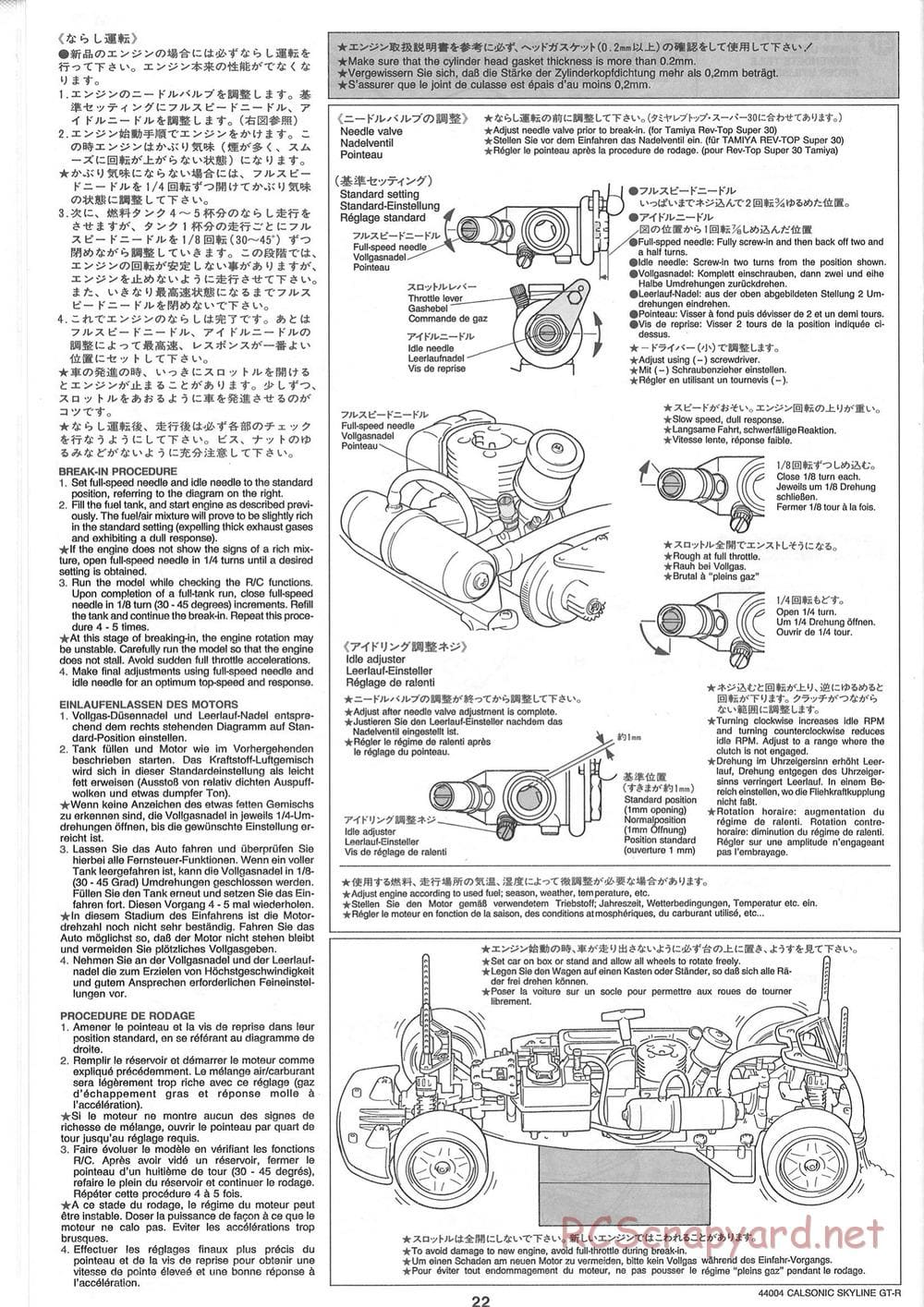 Tamiya - Calsonic GT-R - TGX Mk.1 Chassis - Manual - Page 22
