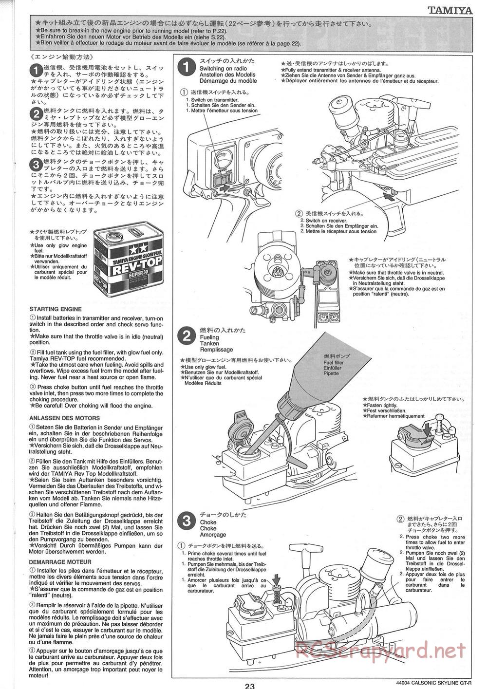 Tamiya - Calsonic GT-R - TGX Mk.1 Chassis - Manual - Page 23