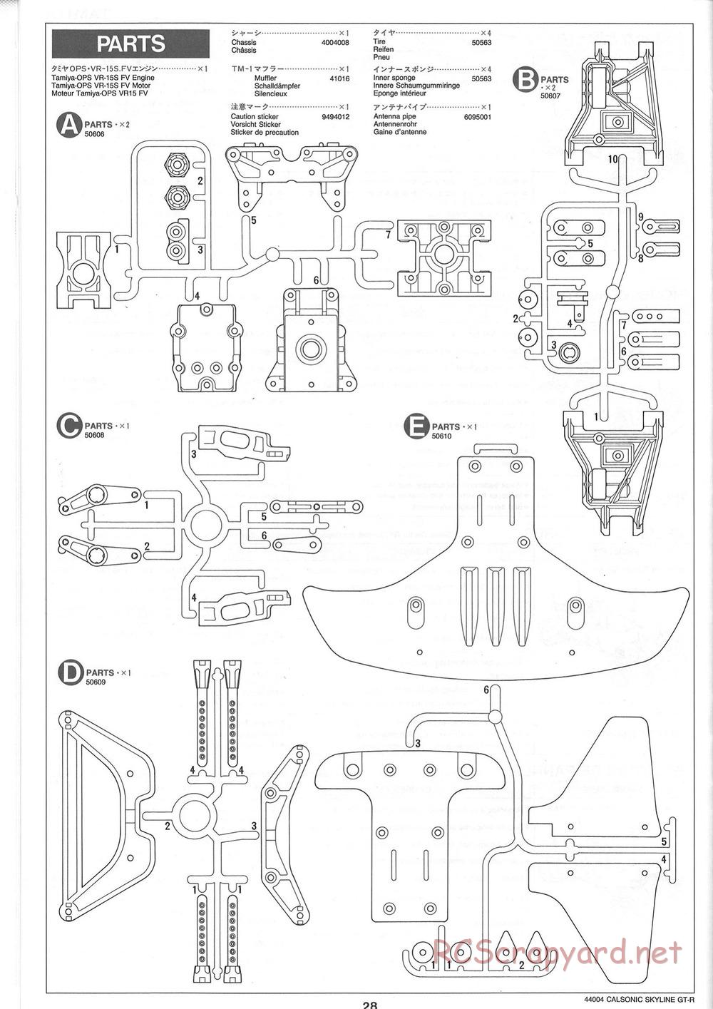 Tamiya - Calsonic GT-R - TGX Mk.1 Chassis - Manual - Page 28