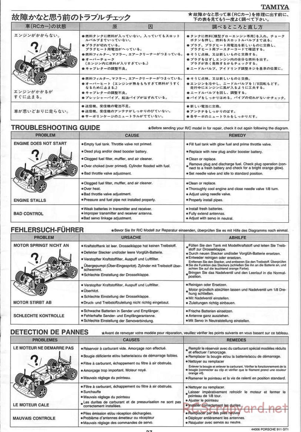 Tamiya - Porsche 911 GT1 - TGX Mk.1 Chassis - Manual - Page 27