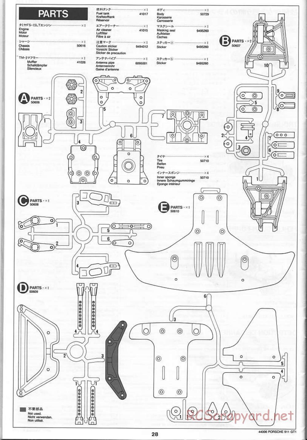 Tamiya - Porsche 911 GT1 - TGX Mk.1 Chassis - Manual - Page 28