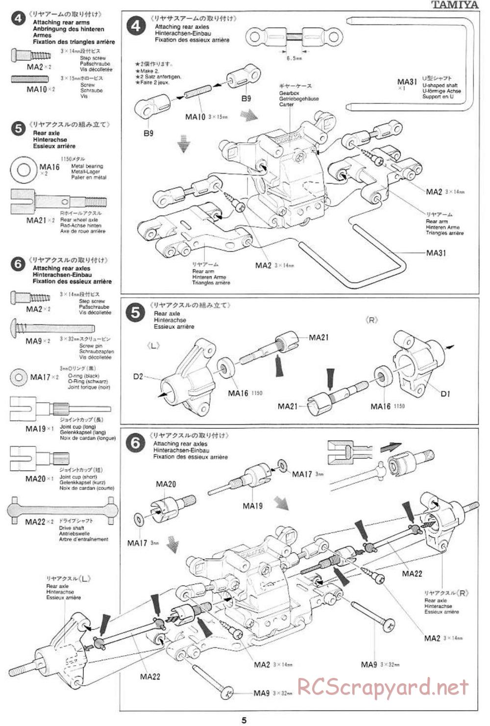 Tamiya - Mercedes CLK GTR Team Sportswear - TG10 Mk.1 Chassis - Manual - Page 5