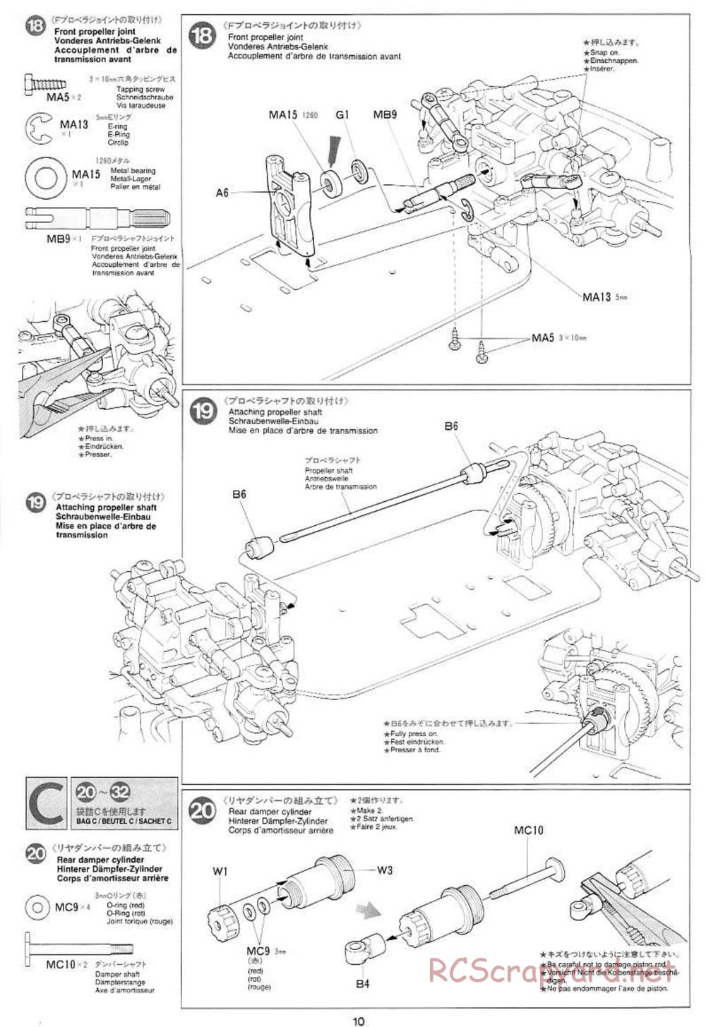 Tamiya - Mercedes CLK GTR Team Sportswear - TG10 Mk.1 Chassis - Manual - Page 10