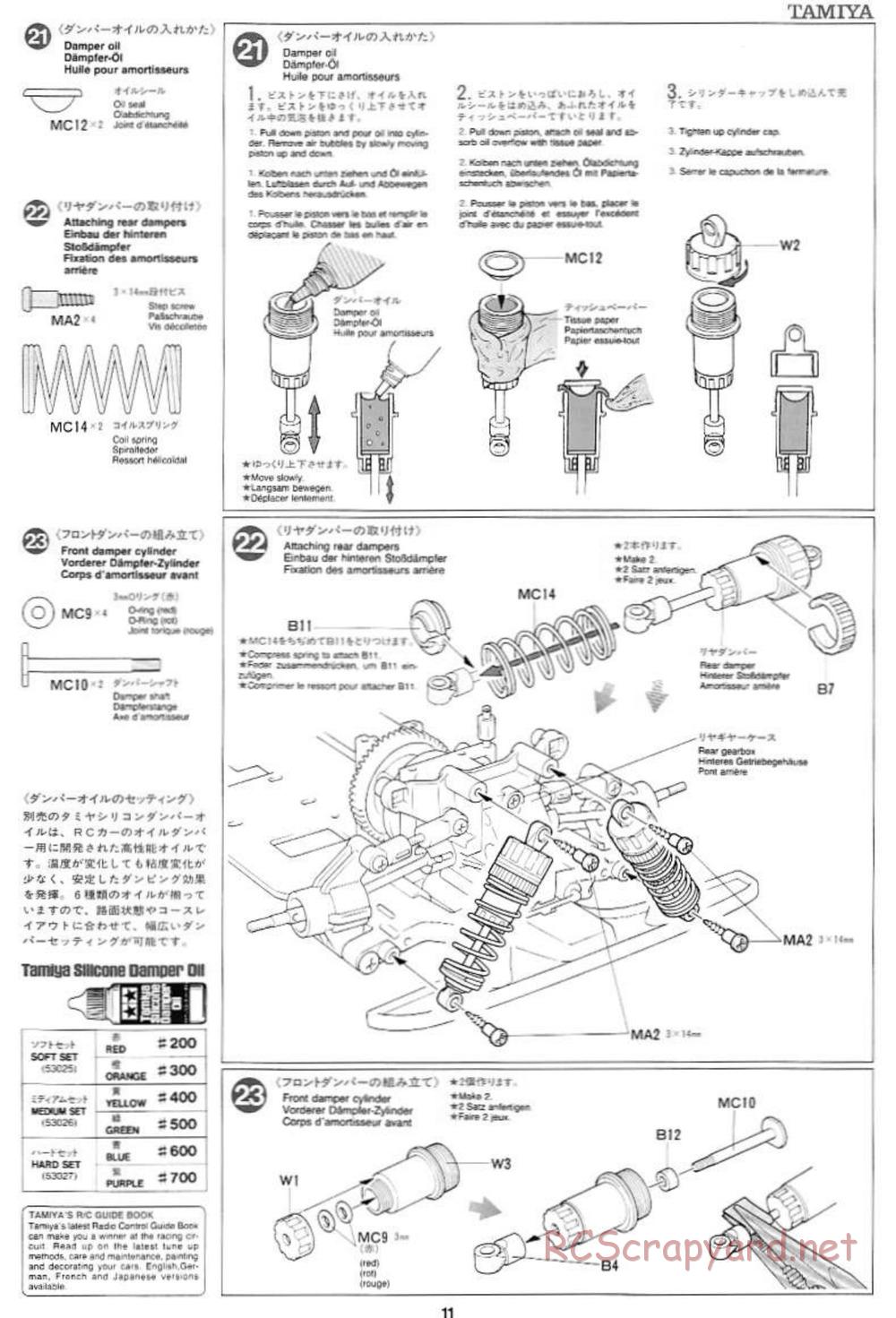 Tamiya - Mercedes CLK GTR Team Sportswear - TG10 Mk.1 Chassis - Manual - Page 11