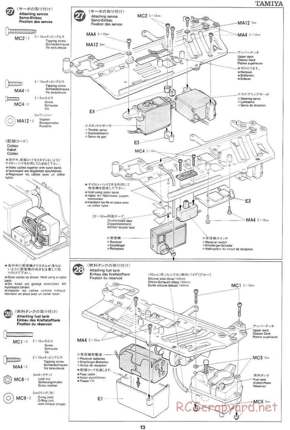 Tamiya - Mercedes CLK GTR Team Sportswear - TG10 Mk.1 Chassis - Manual - Page 13