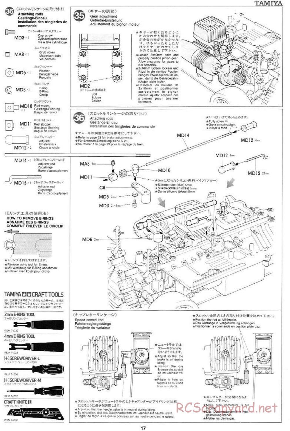 Tamiya - Mercedes CLK GTR Team Sportswear - TG10 Mk.1 Chassis - Manual - Page 17