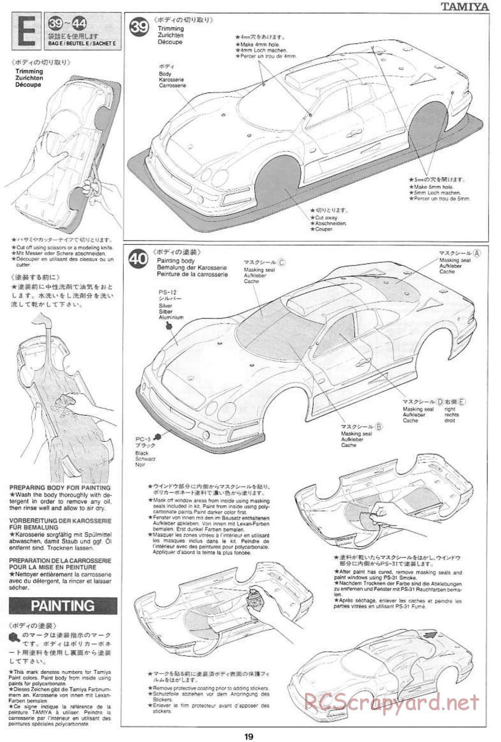 Tamiya - Mercedes CLK GTR Team Sportswear - TG10 Mk.1 Chassis - Manual - Page 19