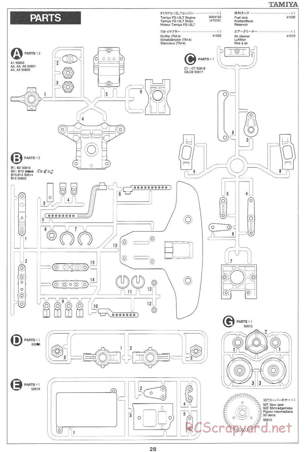 Tamiya - Mercedes CLK GTR Team Sportswear - TG10 Mk.1 Chassis - Manual - Page 28