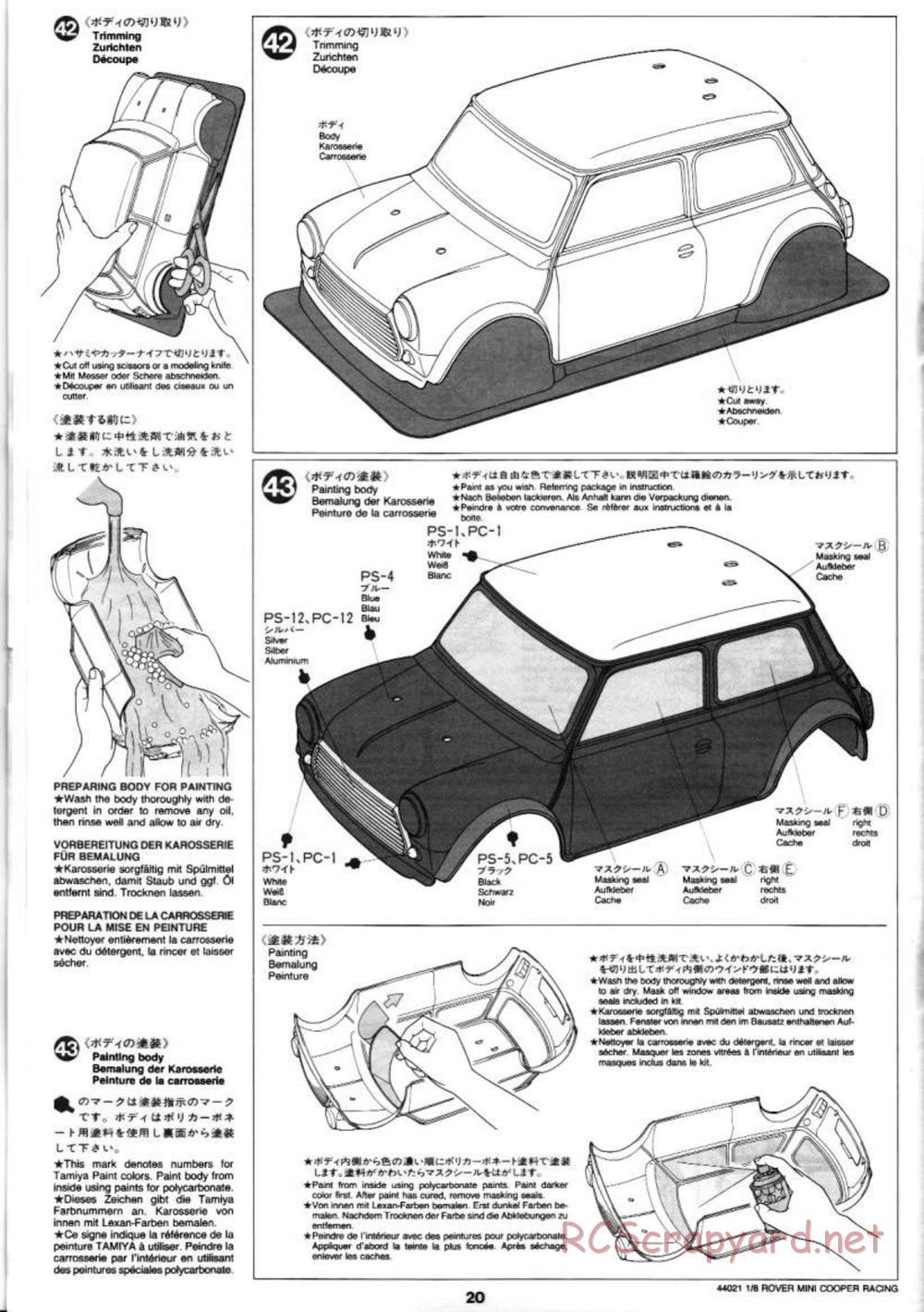 Tamiya - Rover Mini Cooper Racing - TG10 Mk.1 Chassis - Manual - Page 20