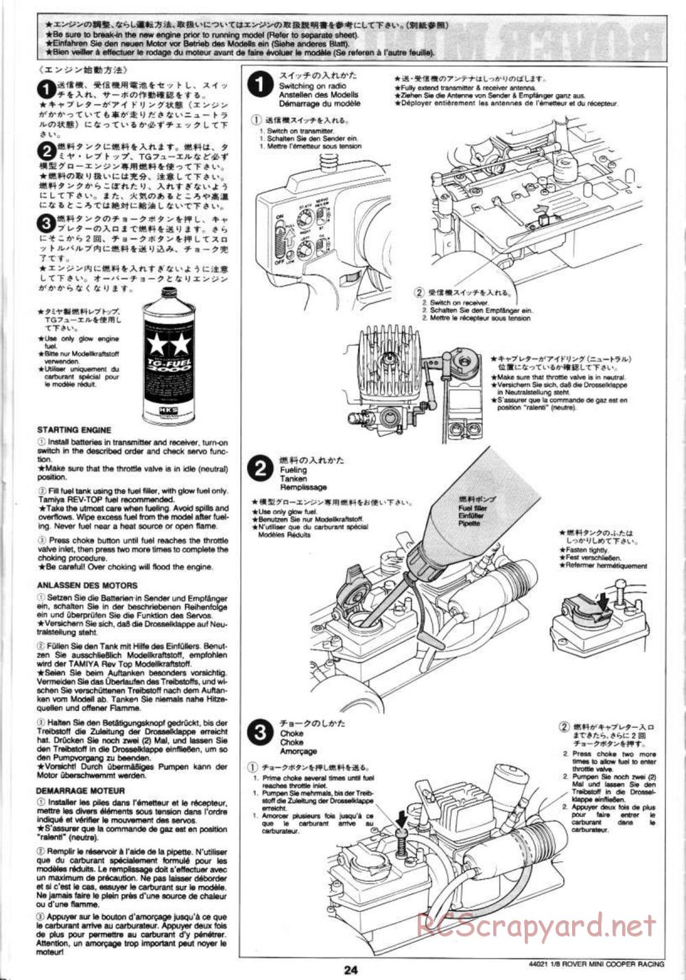 Tamiya - Rover Mini Cooper Racing - TG10 Mk.1 Chassis - Manual - Page 24