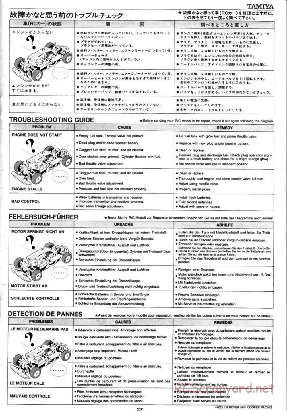 Tamiya - Rover Mini Cooper Racing - TG10 Mk.1 Chassis - Manual - Page 27