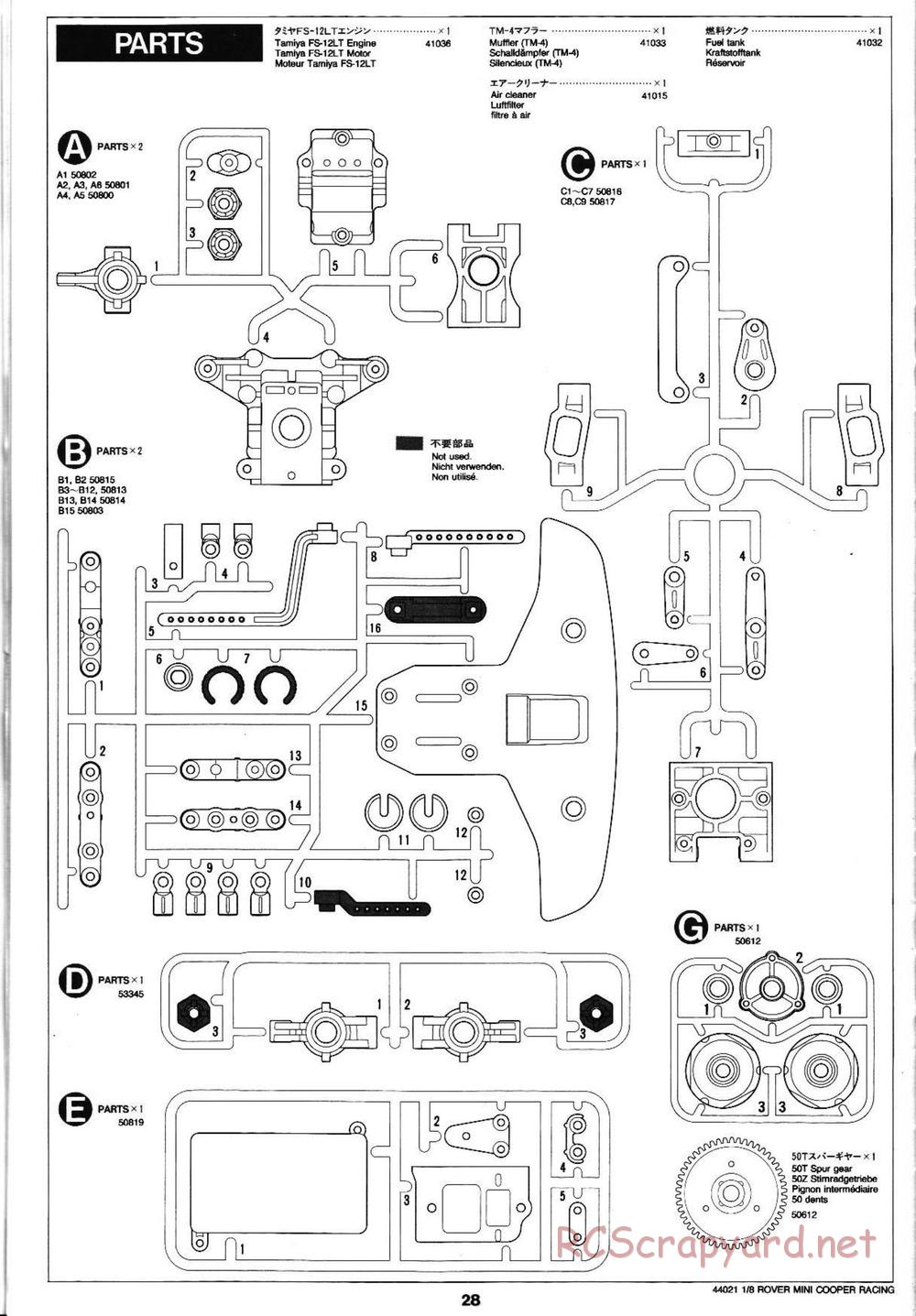 Tamiya - Rover Mini Cooper Racing - TG10 Mk.1 Chassis - Manual - Page 28