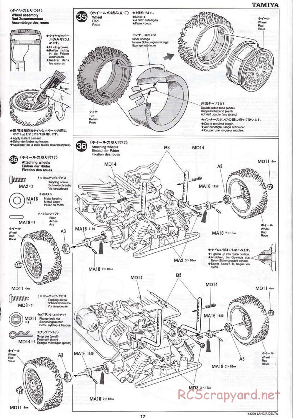 Tamiya - Lancia Delta HF Integrale - TG10 Mk.1 Chassis - Manual - Page 17