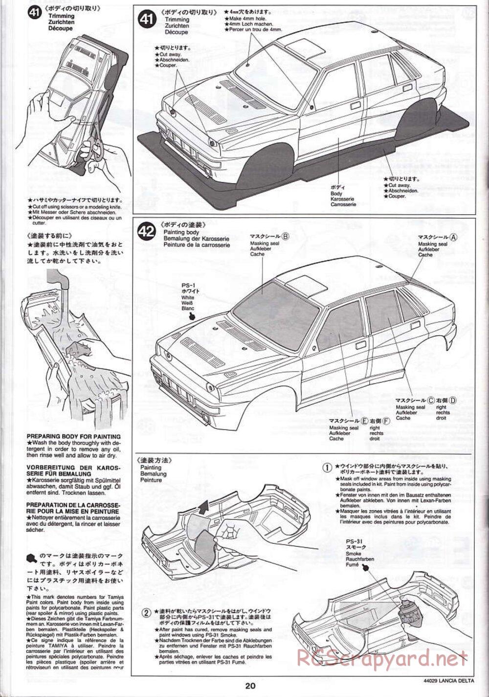 Tamiya - Lancia Delta HF Integrale - TG10 Mk.1 Chassis - Manual - Page 20