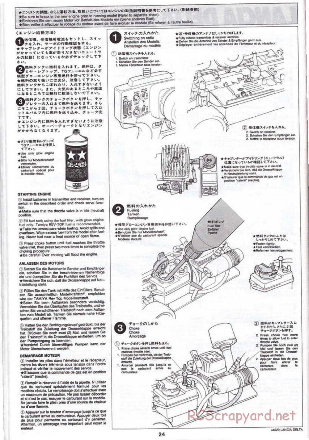Tamiya - Lancia Delta HF Integrale - TG10 Mk.1 Chassis - Manual - Page 24