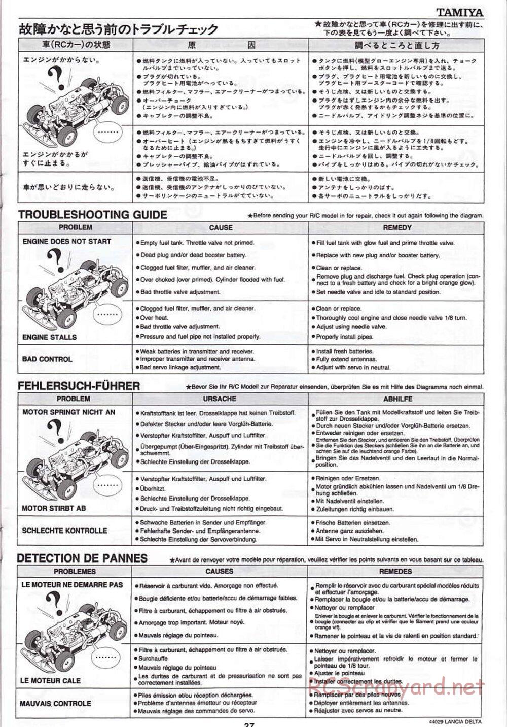 Tamiya - Lancia Delta HF Integrale - TG10 Mk.1 Chassis - Manual - Page 27