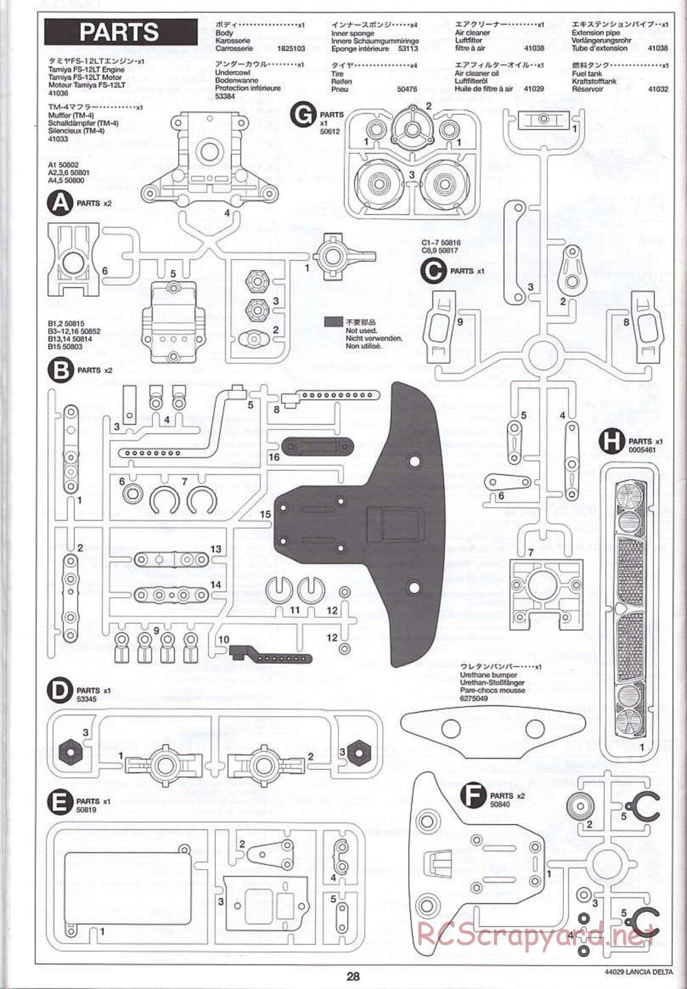 Tamiya - Lancia Delta HF Integrale - TG10 Mk.1 Chassis - Manual - Page 28