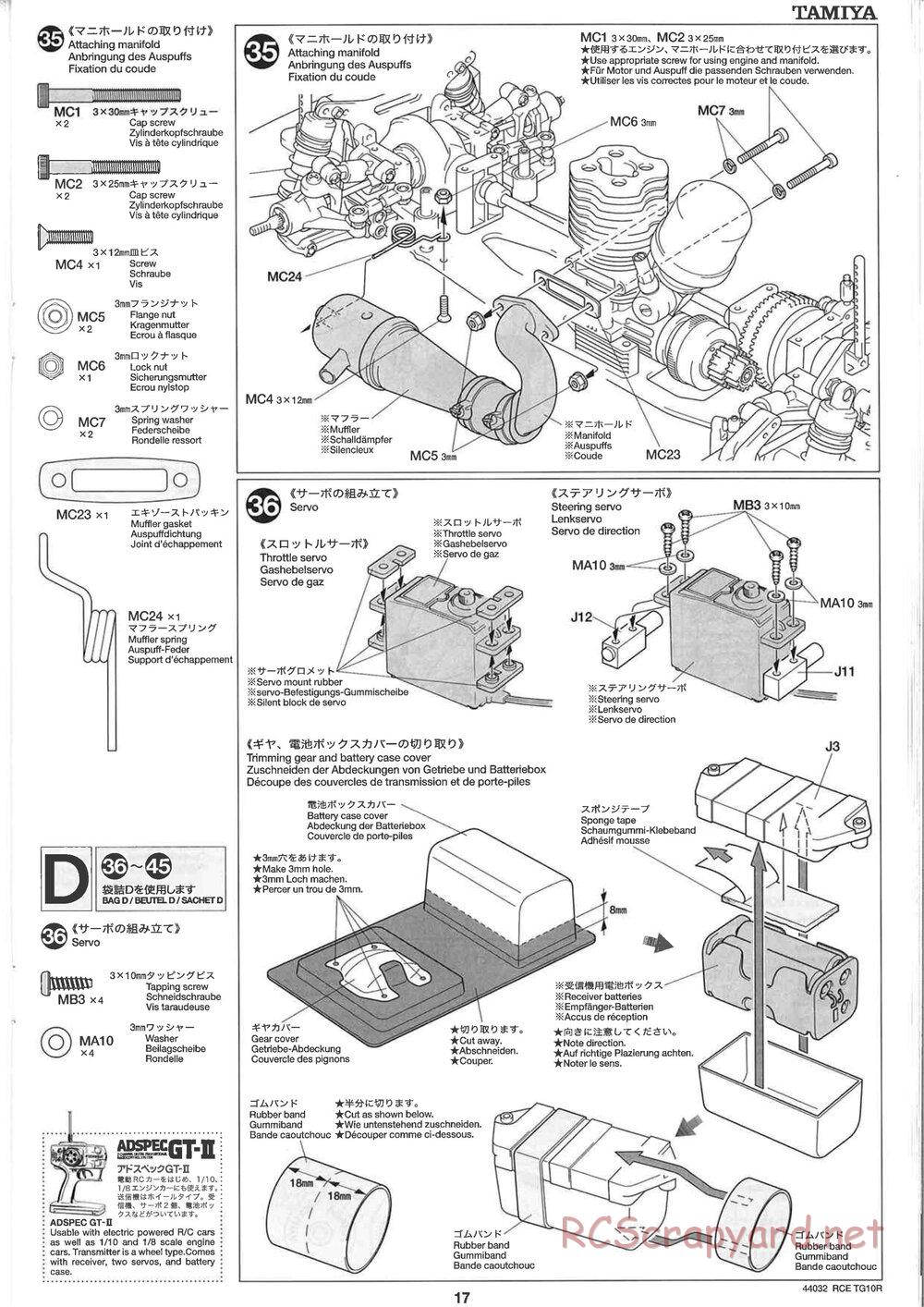 Tamiya - TG10R Chassis - Manual - Page 17